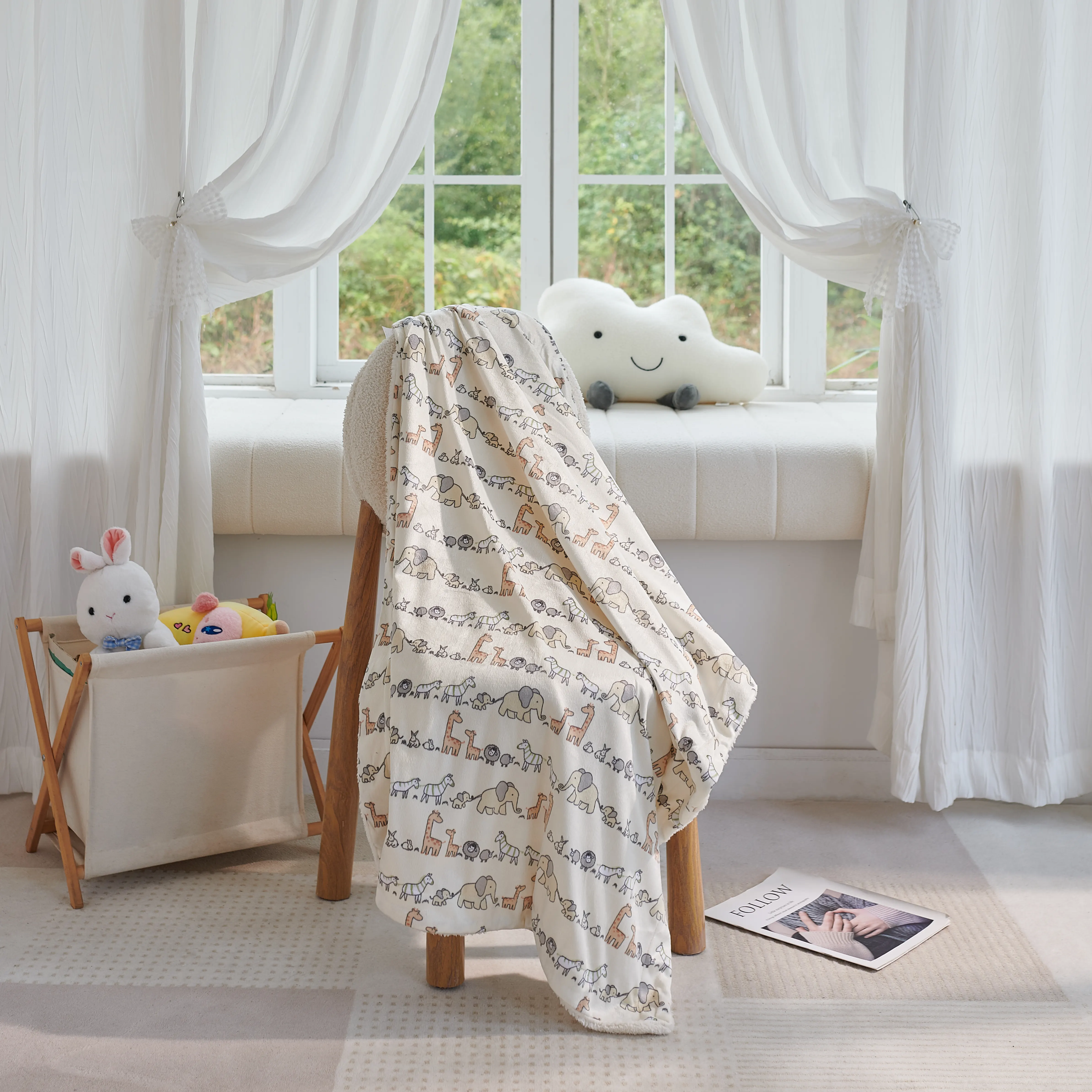 Baby using blanket